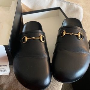 BLACK GUCCI HORSEBIT MULES